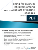 Screening For Quorum Sensing Inhibitors... Marine Sponges (Pres 4)