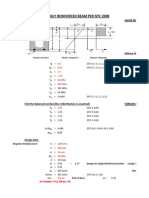 Design of Singly Reinforced Beam Per NTC 2008: Flexural Design Shear Design