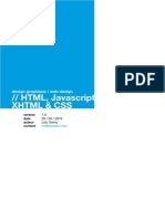HTML, Javascript, XHTML & Css