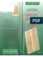 Josep O_Callaghan (1999). Introducción a la Crítica Textual del Nuevo Testamento (IEB 3) Estella (Navarra), EVD.