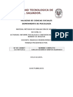 Informe Psicologico Confidencial