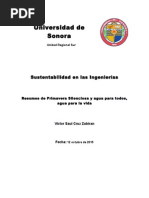 Resumes de Primavera Silenciosa y Agua Para Todos, Agua Para La Vida