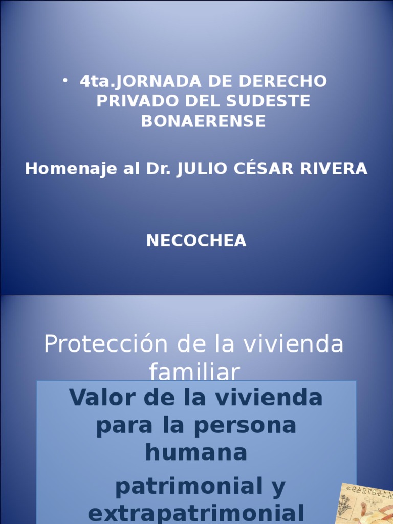 Proteccin de La Vivienda Familiar | PDF