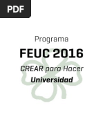 Programa NAU! FEUC 2016
