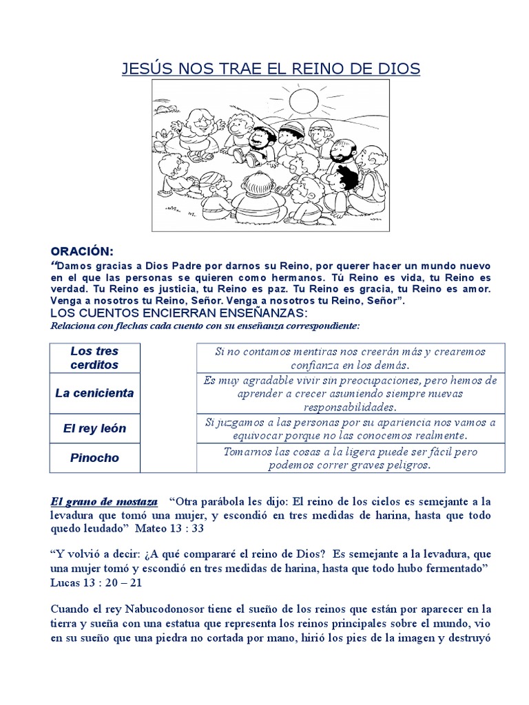 Jesús Nos Trae El Reino de Dios | PDF | Pecado | Reinado y reino de dios