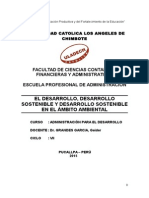 EL DESARROLLO, DESARROLLO SOSTENIBLE Y DESARROLLO SOSTENIBLE EN EL ÁMBITO AMBIENTAL