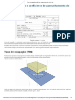 Taxa de Ocupação e Coeficiente de Aproveitamento de Um Lote