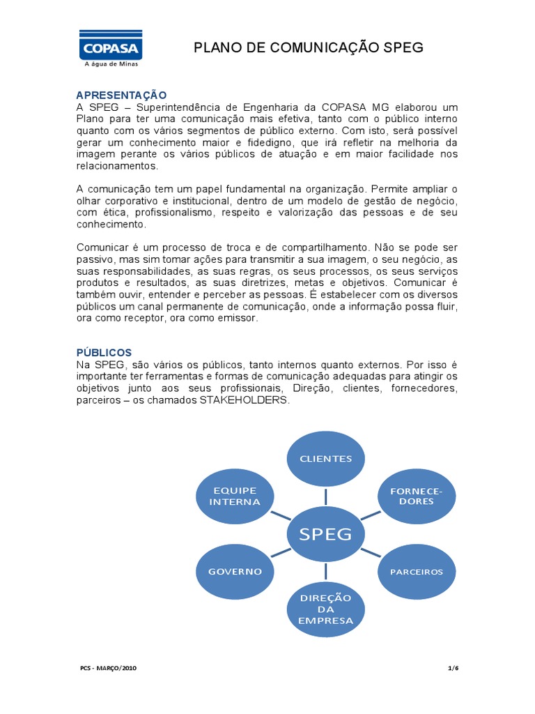 Plano De Comunicação Docto Pdf Comunicação Planejamento