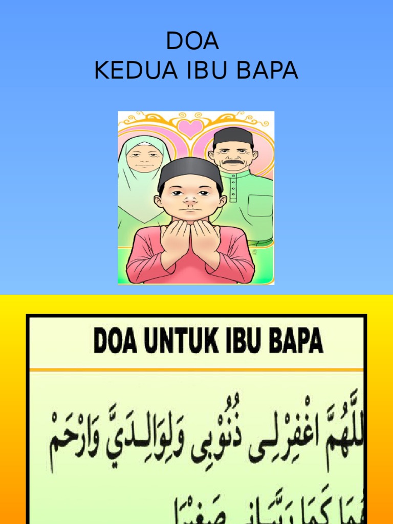 Adab Doa Kedua Ibu Bapa Pdf