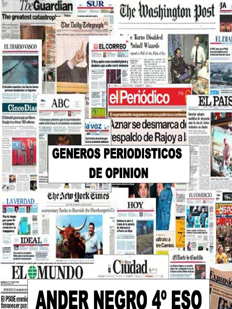 Generos Periodisticos de Opinion Política Economias