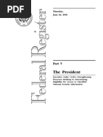 Executive Order: Defense and National Security: Classified National Security Information Strengthening Eligibility Processes For Access (EO 13381)