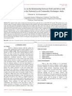 An Empirical Analysis On The Relationship Between Gold and Silver With Special Reference To The National Level Commodity Exchanges India