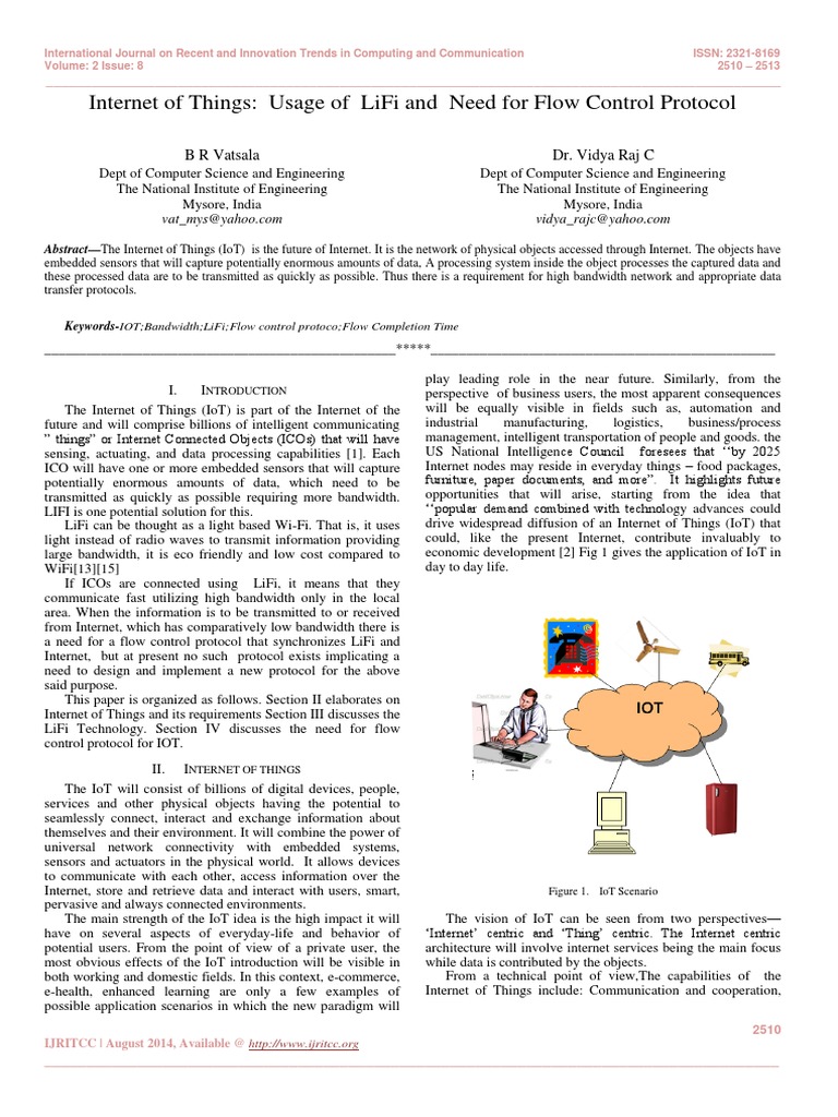 LiFi in IoT: Need for Flow Control Protocol | PDF | Network Congestion ...