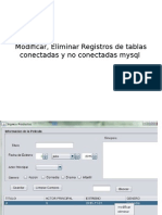 Modificar, Eliminar Registros de Tablas Conectadas