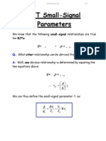 BJT Small Signal Parameters