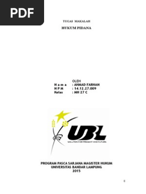 5 Makalah Hukum Pidana