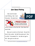 Ben Goes Fishing: Super Teacher Worksheets