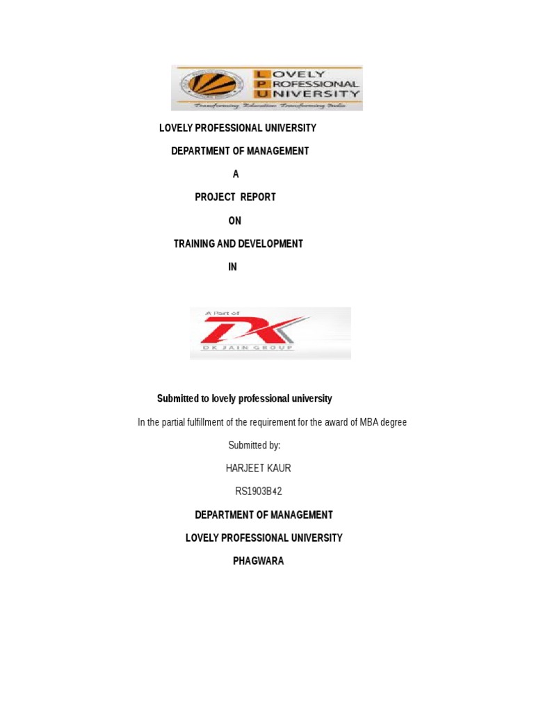 Project Report On Training and Development | PDF | Scientific Method ...