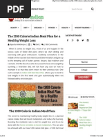 The 1200 Calorie Indian Diet Plan For Healthy Weight Loss