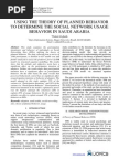 Using the Theory of Planned Behavior to Determine the Social Network Usage Behavior in Saudi Arabia