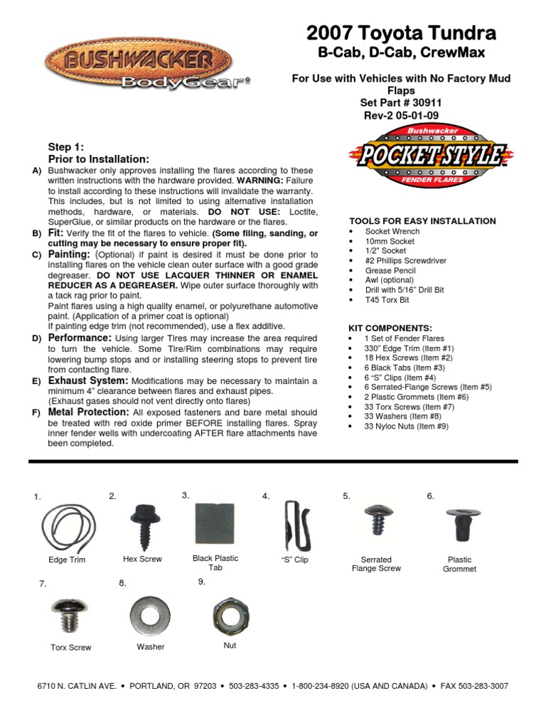 Toyota Tundra Limited >> Toyota Tundra Bushwacker Fender Flares Installation ... Toyota Tundra Limited >> Toyota Tundra Bushwacker Fender Flares Installation ...