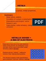 Metals: Recap: Metallic Bonds, Metal Properties
