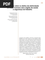 Ação da eletricidade no corpo humano