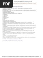 Download Epidemiology Nursing and a Communicable Disease Paper by teachertheacestud SN284724685 doc pdf