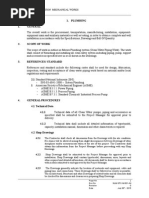 Plumbing 1. General: 4.2.1 The Contractor Shall Check All Dimensions From The Drawings With The Site Condition