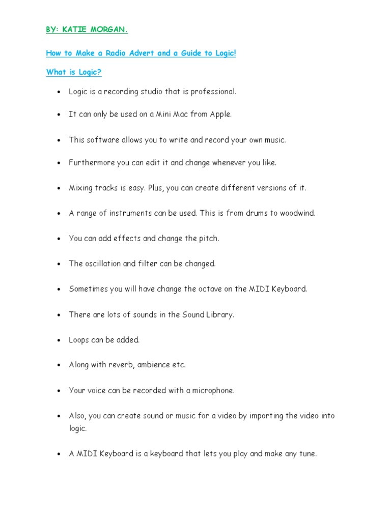 how-to-make-a-radio-advert-and-a-guide-to-logic-what-is-logic-pdf