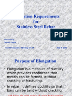 Elongation Requirements for Rebar