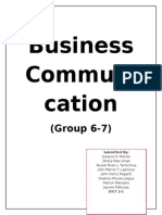 Business Communi Cation: (Group 6-7)