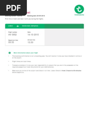 hold luggage transavia