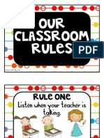 Classroom Rules and Behavior Expectations