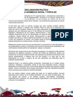 Declaración Política Tercera Asamblea Social y Popular