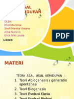 Teori Asal Usul Kehidupan