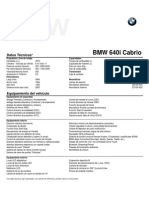 Ficha Técnica BMW 640i Cabrio (Conf 07-2015)