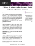 Práticas de leitura medievais na era digital