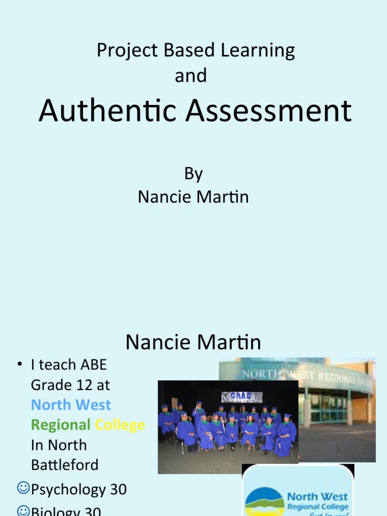 Project-Based Learning & Authentic Assessment Guide | PDF | Educational ...