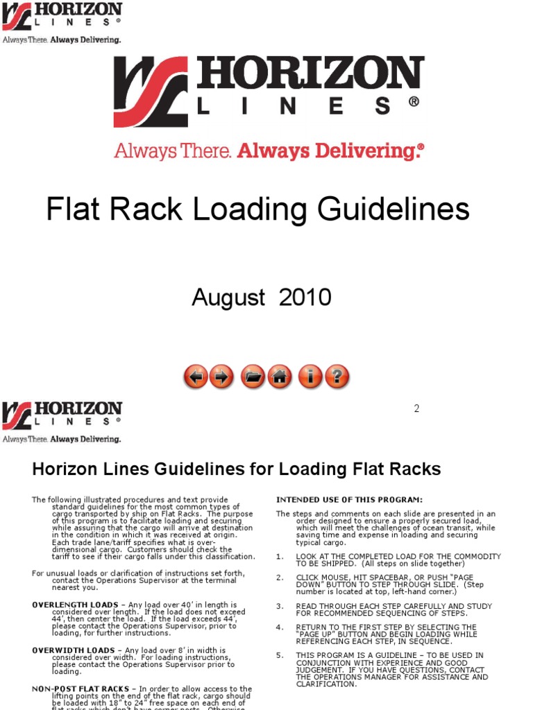 Flat Rack Cargo Loading Guidelines | PDF | Cargo | Rope