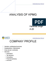 Analysis of KPMG: Harshita Singh A-20