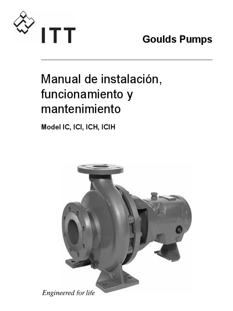 GOULDS PUMPS IOM IC ISO DIS Español PDF PDF Bomba Tornillo
