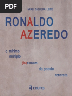 Livro Edufes Ronaldo Azeredo o Mínimo Múltiplo Incomum Da Poesia Concreta