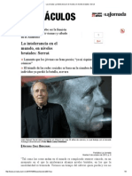La Jornada_ La Intolerancia en El Mundo, En Niveles Brutales_ Serrat