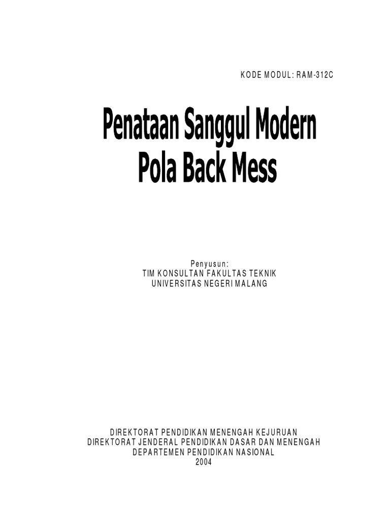 Penataan Sanggul Modern Pola Back Mess 2