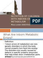  Nutrition of Children With Inborn Errors of Metabolism