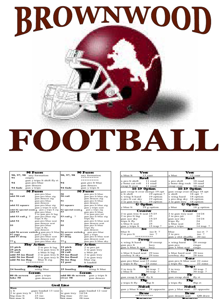 Brownwood Football PDF American Football Sports Rules And Regulations