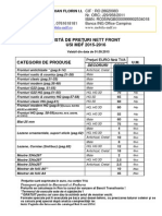 Listă de Preţuri Nett Front MDF Infoliat 2016