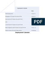 Deployment Calendar