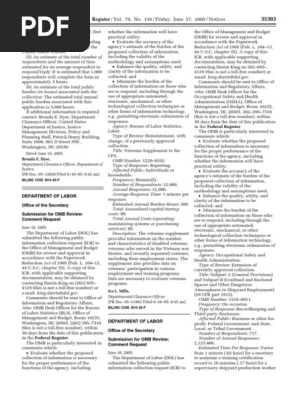 Notice: Agency information collection activities; proposals, submissions, and approvals